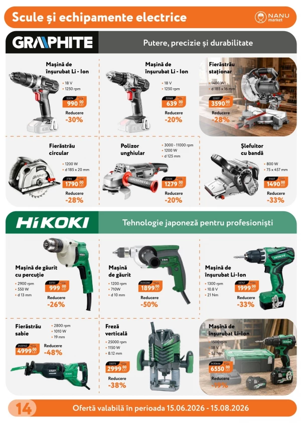 Catalog Nanu Market - Catalogul cu reduceri, pagina 14: reduceri și oferte 15 iunie - 15 august 2026