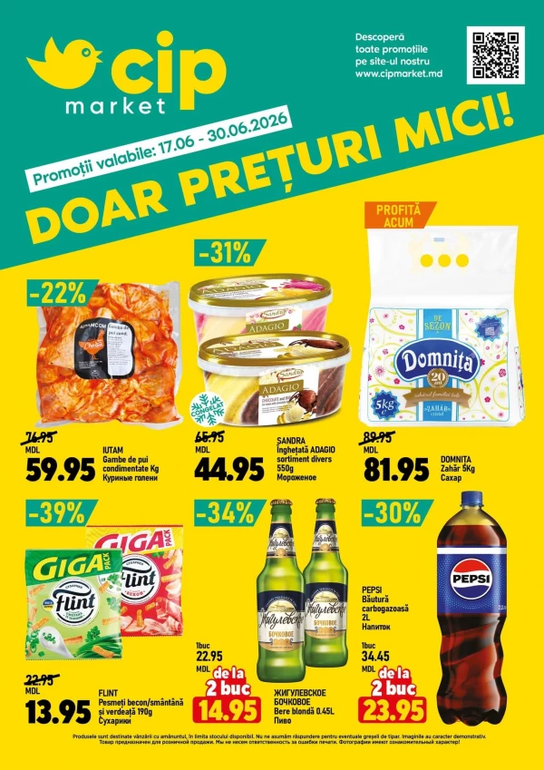 Catalog Cip Market - Catalogul cu reduceri, pagina 1: reduceri și oferte 17 - 30 iunie 2026
