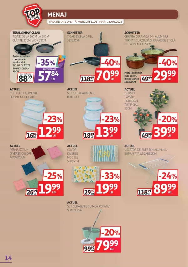 Catalog Auchan - Catalogul cu reduceri, pagina 14: reduceri și oferte 17 - 30 iunie 2026