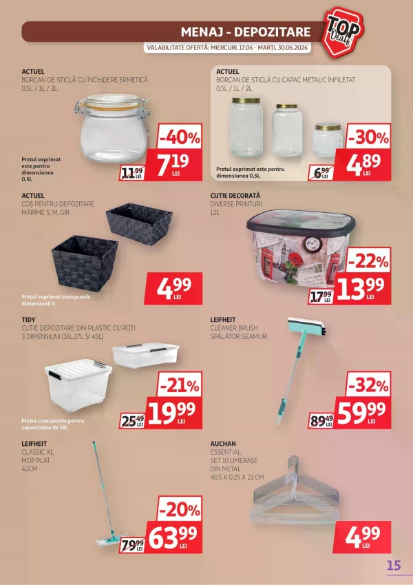 Catalog Auchan - Catalogul cu reduceri, pagina 15: reduceri și oferte 17 - 30 iunie 2026