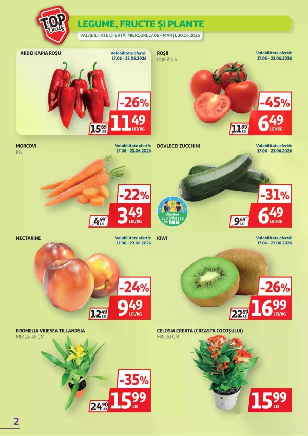 Catalog Auchan - Catalogul cu reduceri, pagina 2: reduceri și oferte 17 - 30 iunie 2026