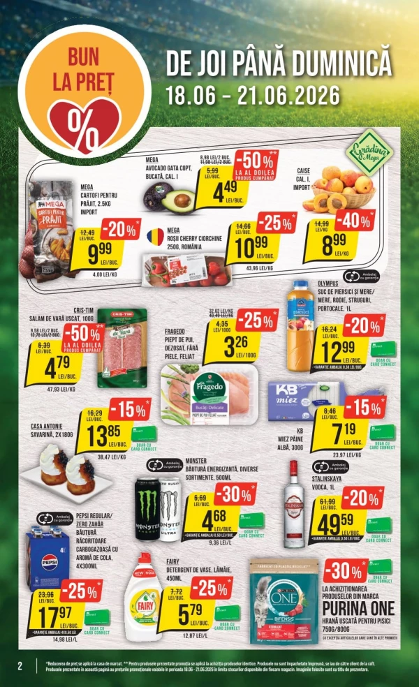 Catalog Mega Image - Catalogul cu reduceri, pagina 2: reduceri și oferte 18 - 24 iunie 2026