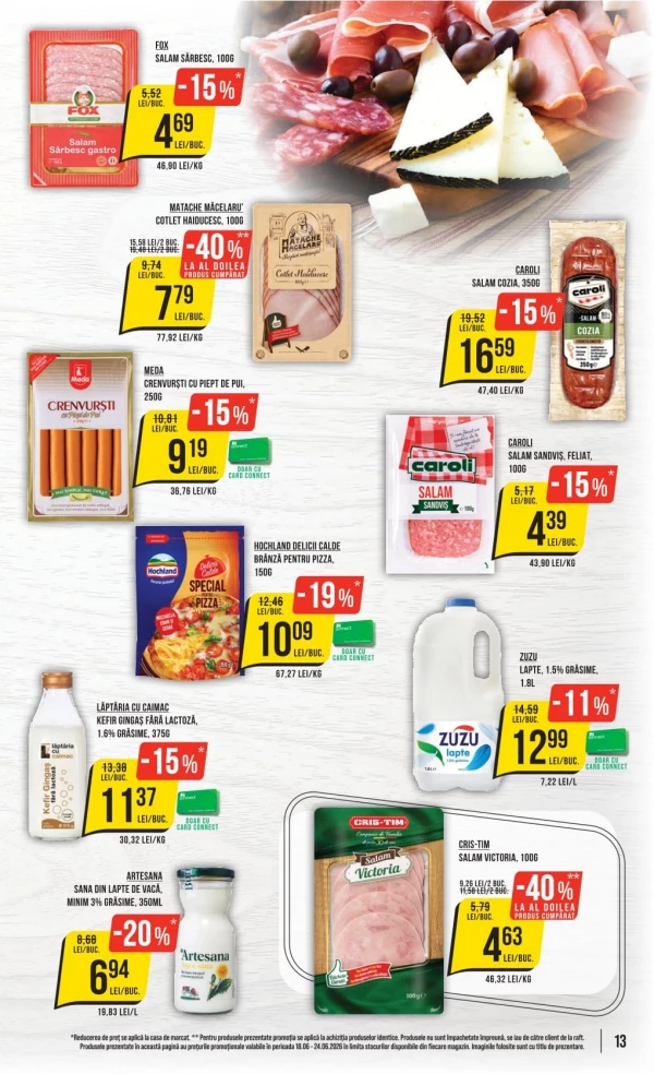 Catalog Mega Image - Catalogul cu reduceri, pagina 13: reduceri și oferte 18 - 24 iunie 2026