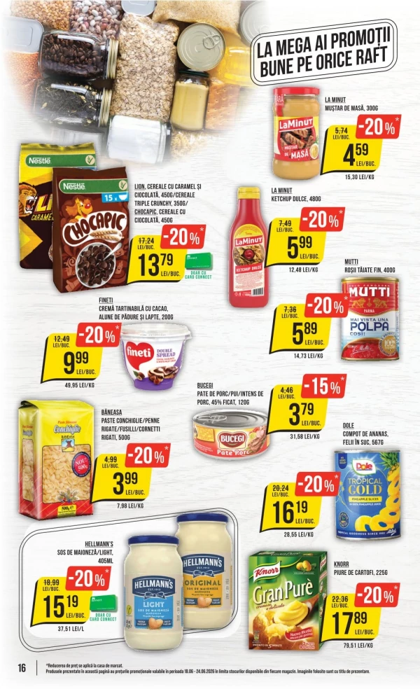 Catalog Mega Image - Catalogul cu reduceri, pagina 16: reduceri și oferte 18 - 24 iunie 2026
