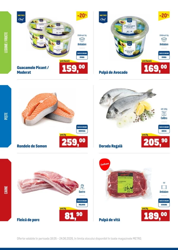 Catalog Metro - Oferte săptămânale la produse proaspete, pagina 2: reduceri și oferte 18 - 24 iunie 2026