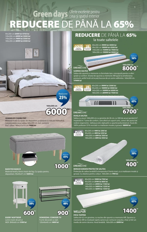 Catalog Jysk - Catalogul cu reduceri, pagina 5: reduceri și oferte 18 - 28 iunie 2026