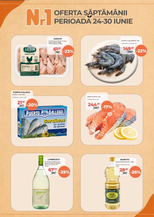 Catalog NR1 - Oferte săptămânale, pagina 1: reduceri și oferte 24 - 30 iunie 2026