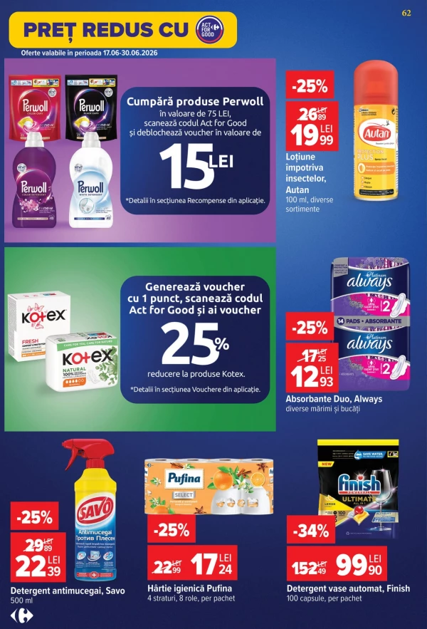 Catalog Carrefour - Catalogul cu reduceri, pagina 62: reduceri și oferte 24 - 30 iunie 2026