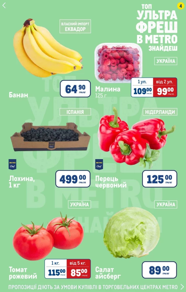 Catalog Metro - Catalogul cu reduceri, pagina 4: reduceri și oferte 25 - 28 iunie 2026