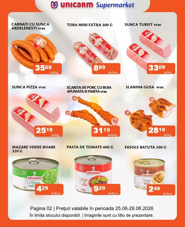 Catalog Unicarm - Catalogul cu reduceri, pagina 2: reduceri și oferte 25 - 28 iunie 2026