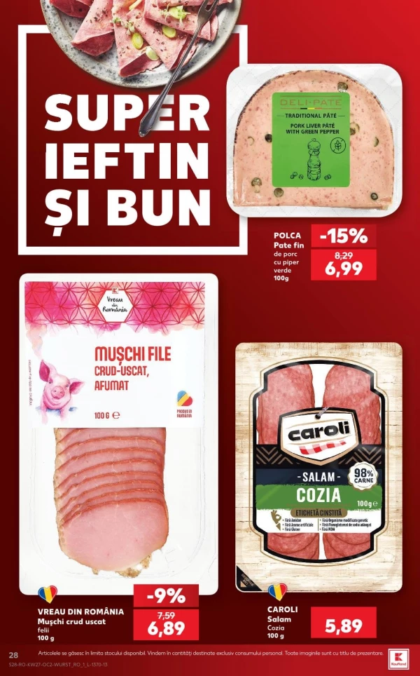 Catalog Kaufland - Catalogul cu reduceri, pagina 28: reduceri și oferte 01 - 07 iulie 2026