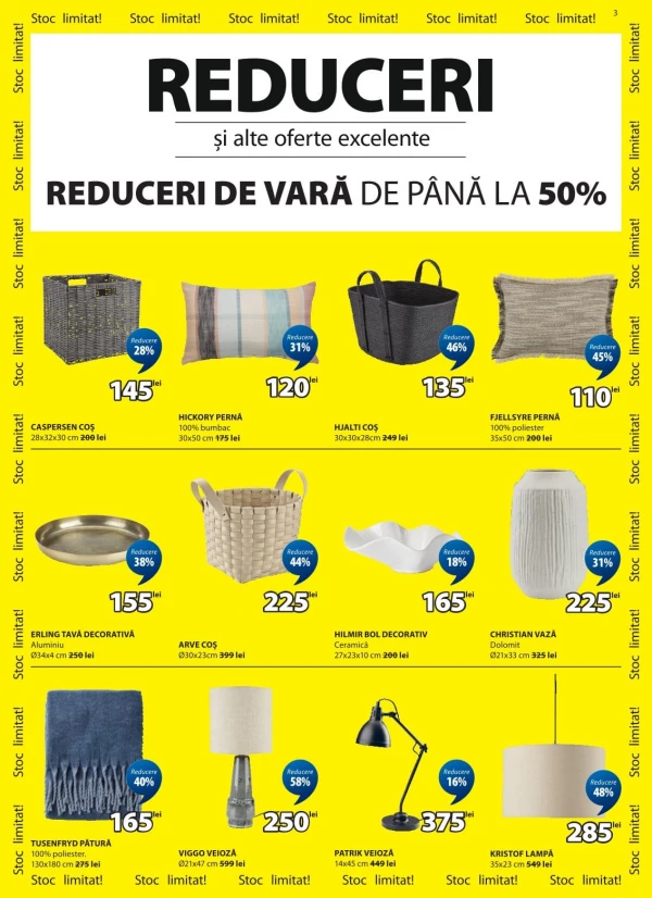 Catalog Jysk - Catalogul cu reduceri, pagina 3: reduceri și oferte 29 iunie - 29 iulie 2026