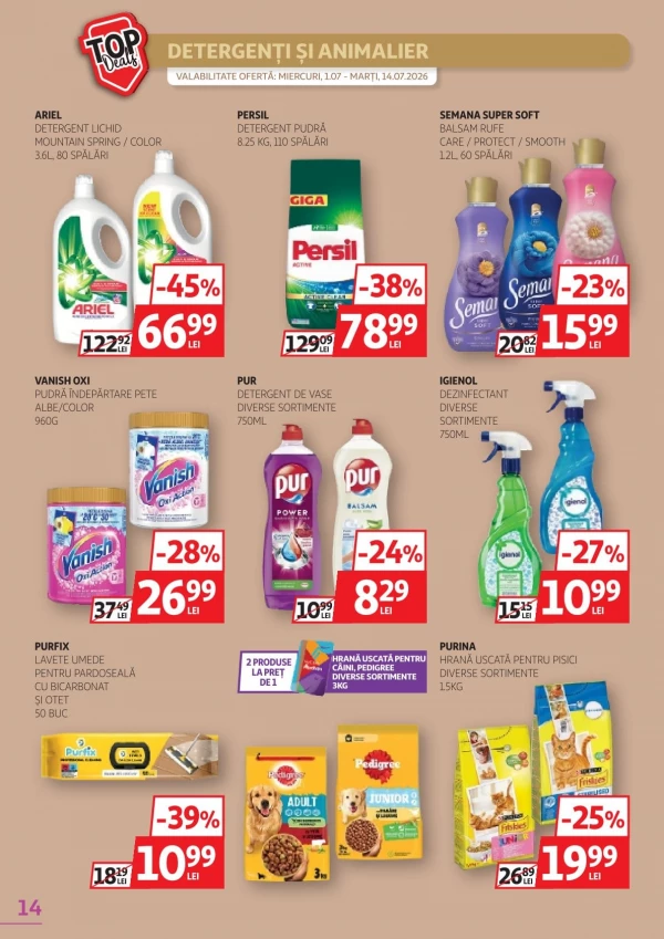 Catalog Auchan - Catalogul cu reduceri, pagina 14: reduceri și oferte 01 - 14 iulie 2026