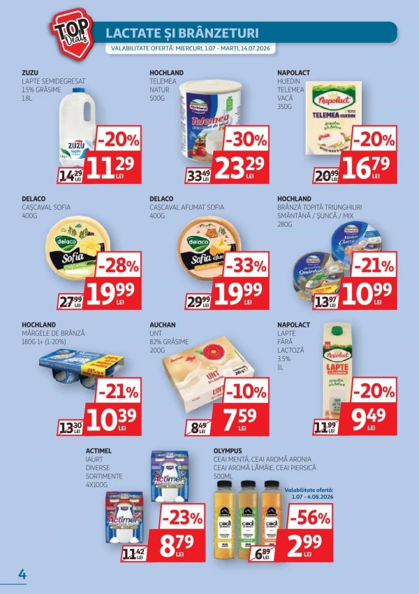 Catalog Auchan - Catalogul cu reduceri, pagina 4: reduceri și oferte 01 - 14 iulie 2026