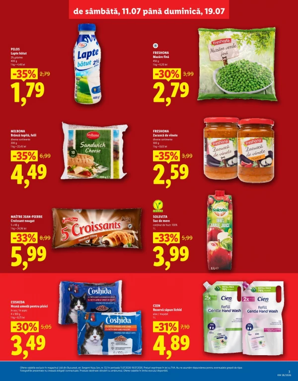Каталог Lidl - Спеціальна пропозиція - Bucuresti, сторінка 3: знижки та акції 11 - 19 липня 2026