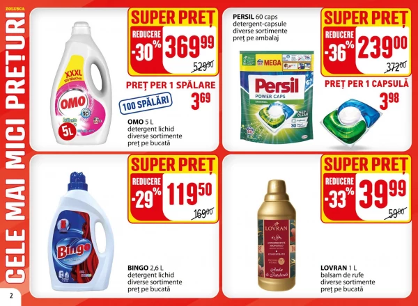 Catalog Zoluşca - Catalogul cu reduceri, pagina 2: reduceri și oferte 06 iulie - 09 august 2026