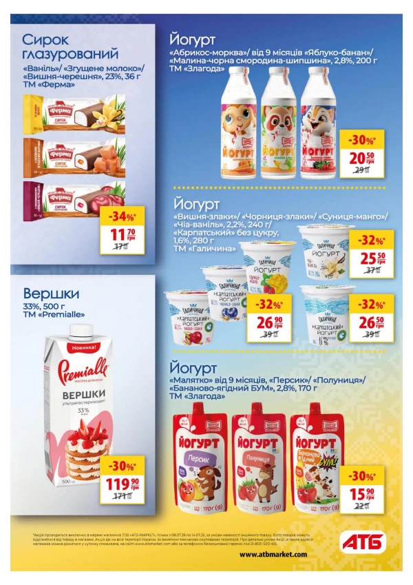 Каталог АТБ - Каталог знижок, сторінка 32: знижки та акції 08 - 14 липня 2026