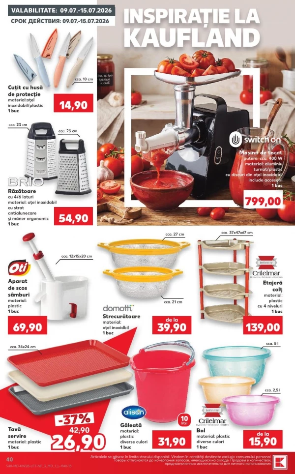 Catalog Kaufland - Catalogul cu reduceri, pagina 40: reduceri și oferte 09 - 15 iulie 2026
