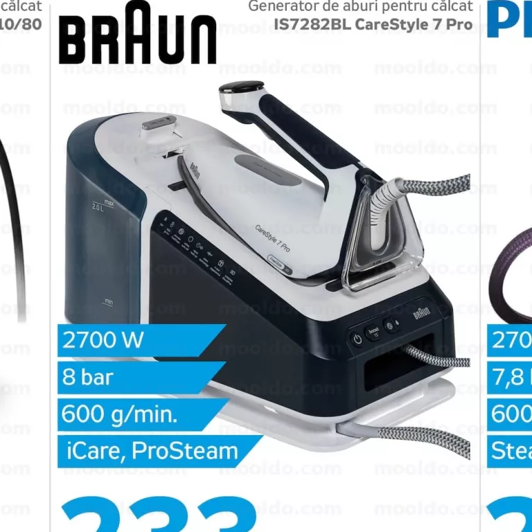 Generator de aburi pentru călcat IS7282BL CareStyle 7 Pro