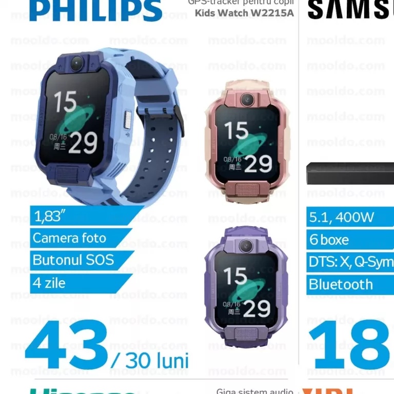 Philips GPS-tracker pentru copii Kids Watch WZ215A