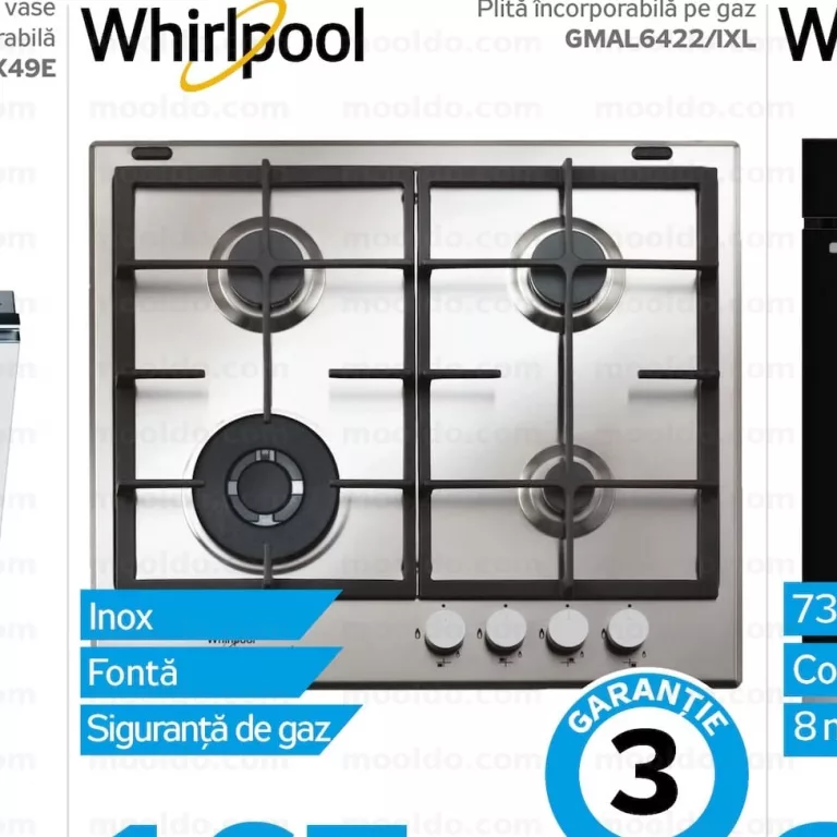 Plită încorporabilă pe gaz GMAL6422/IXL