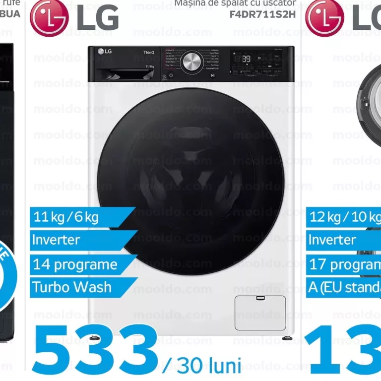 Mașină de spălat cu uscător LG F4DR711S2H