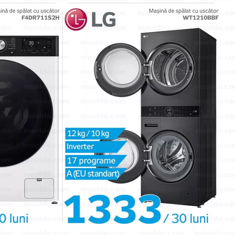 Mașină de spălat cu uscător LG WT1210BBF