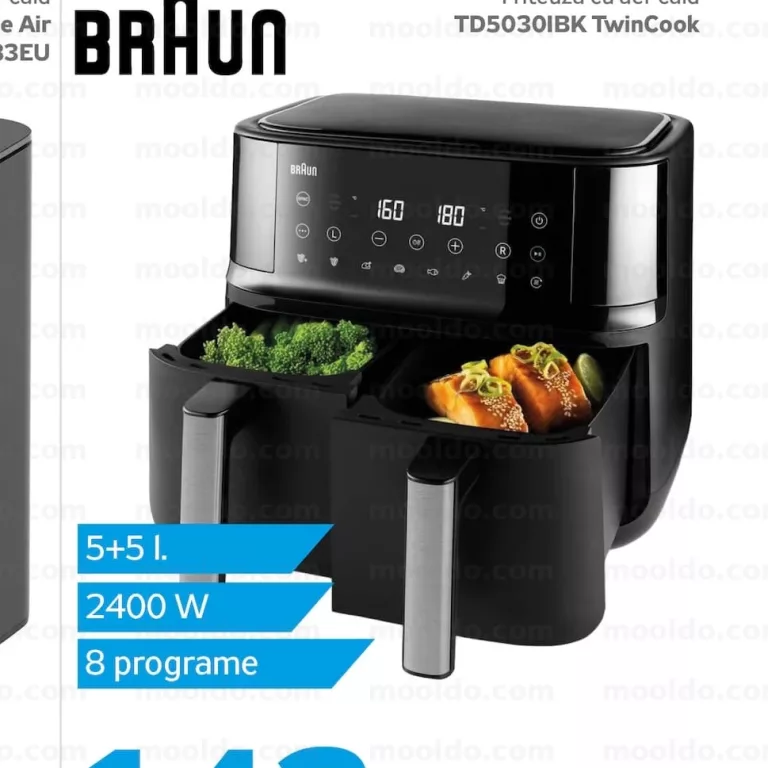 Friteuza cu aer cald TD5030IBK TwinCook