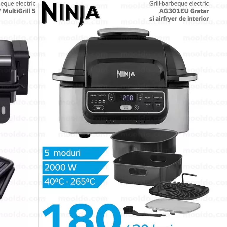 Grill-barbeque electric AG301EU Gratar si airfryer de interior