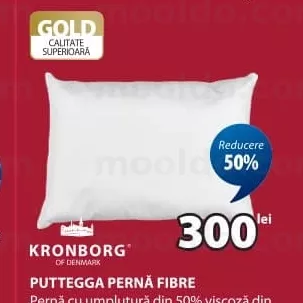 PERNĂ KRONBORG PUTTEGGA FIBRE 50x70 cm