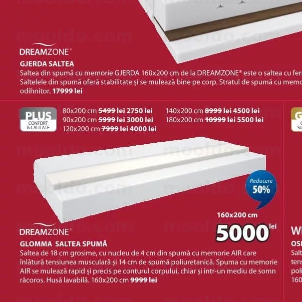 DREAMZONE GLOMMA SALTEA SPUMĂ