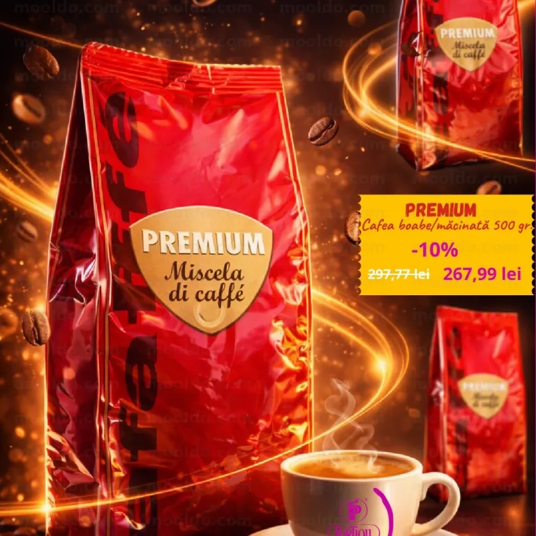 PREMIUM Cafea boabe/măcinată 500 gr