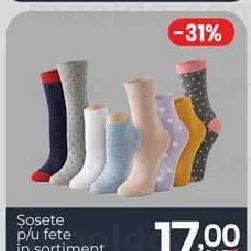 Șosete p/u fete în sortiment