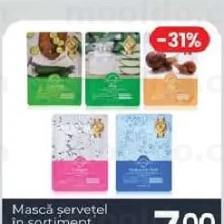 Mască șervețel în sortiment 27 ml
