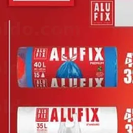 ALUFIX Premium Pungi de gunoi 40 L/ 15 buc