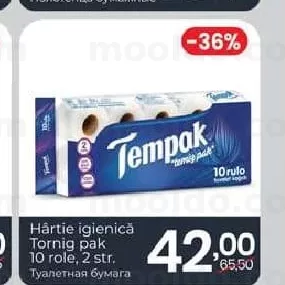 Hârtie igienică Tornik Pak 10 role, 2 str.