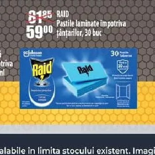 Pastile laminate împotriva țânțarilor, 30 buc