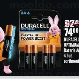 DURACELL OPTIMUM Baterie AA/AAA 4 buc sortiment variat