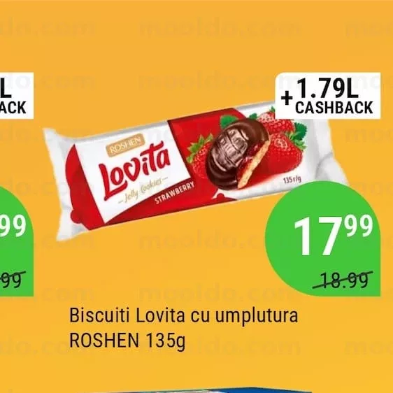 Biscuti Lovita cu umplutura ROSHEN 135g