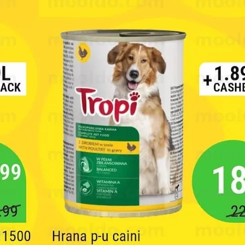 Hrana p-u caini TROPI