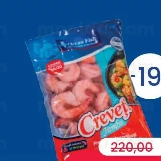 OCEAN FISH Creveti f/c fierti decorticati congelati, cal. 16/20, 500 gr