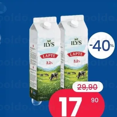 Lapte de consum pasteurizat 3.2% grasime 1 litru