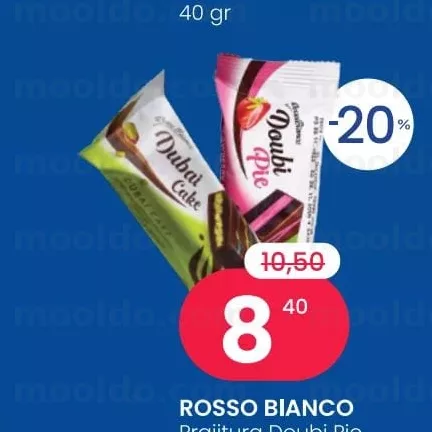 ROSSO BIANCO Prajitura Doubi Pie sortiment variat 40 gr