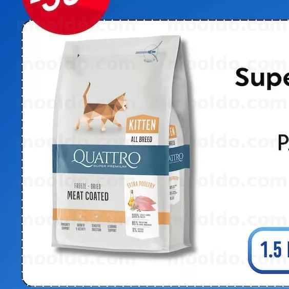 QUATTRO Super Premium PASĂRE / KITTEN 1.5 kg