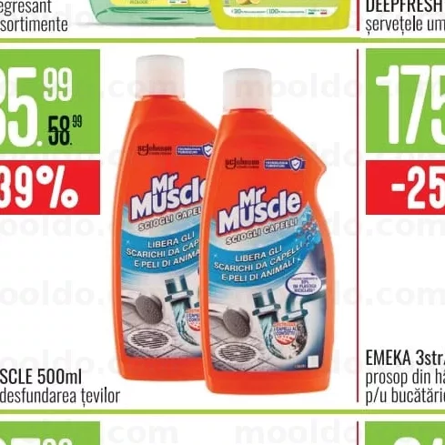 MR MUSCLE 500ml gel p/u desfundarea țevilor