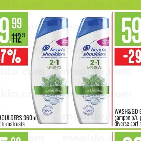 HEAD&SHOULDERS 360ml șampon anti-mătreață