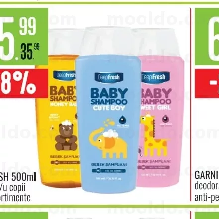 DEEPFRESH 500ml șampon p/u copii diverse sortimente