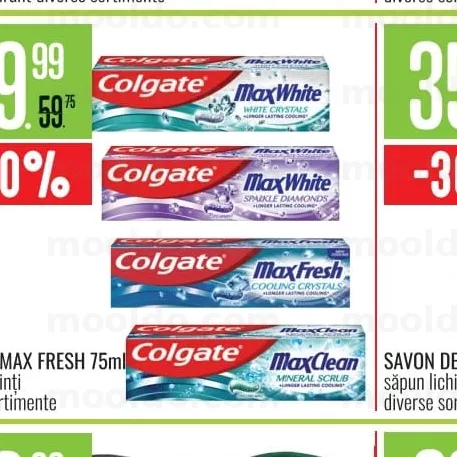 COLGATE MAX FRESH 75ml pastă de dinți diverse sortimente