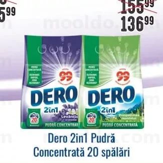 Dero 2in1 Pudră Concentrată 20 spălări