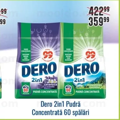 Dero 2in1 Pudră Concentrată 60 spălări